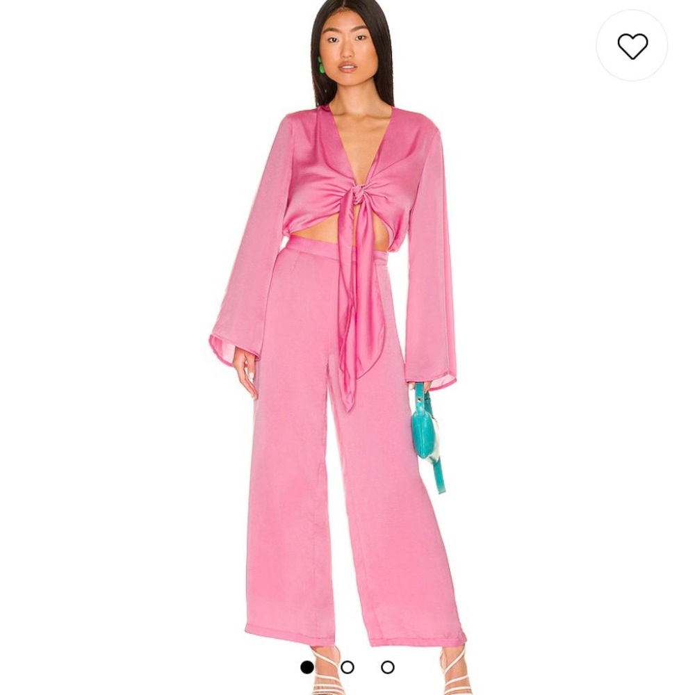 Revolve pink jump suit